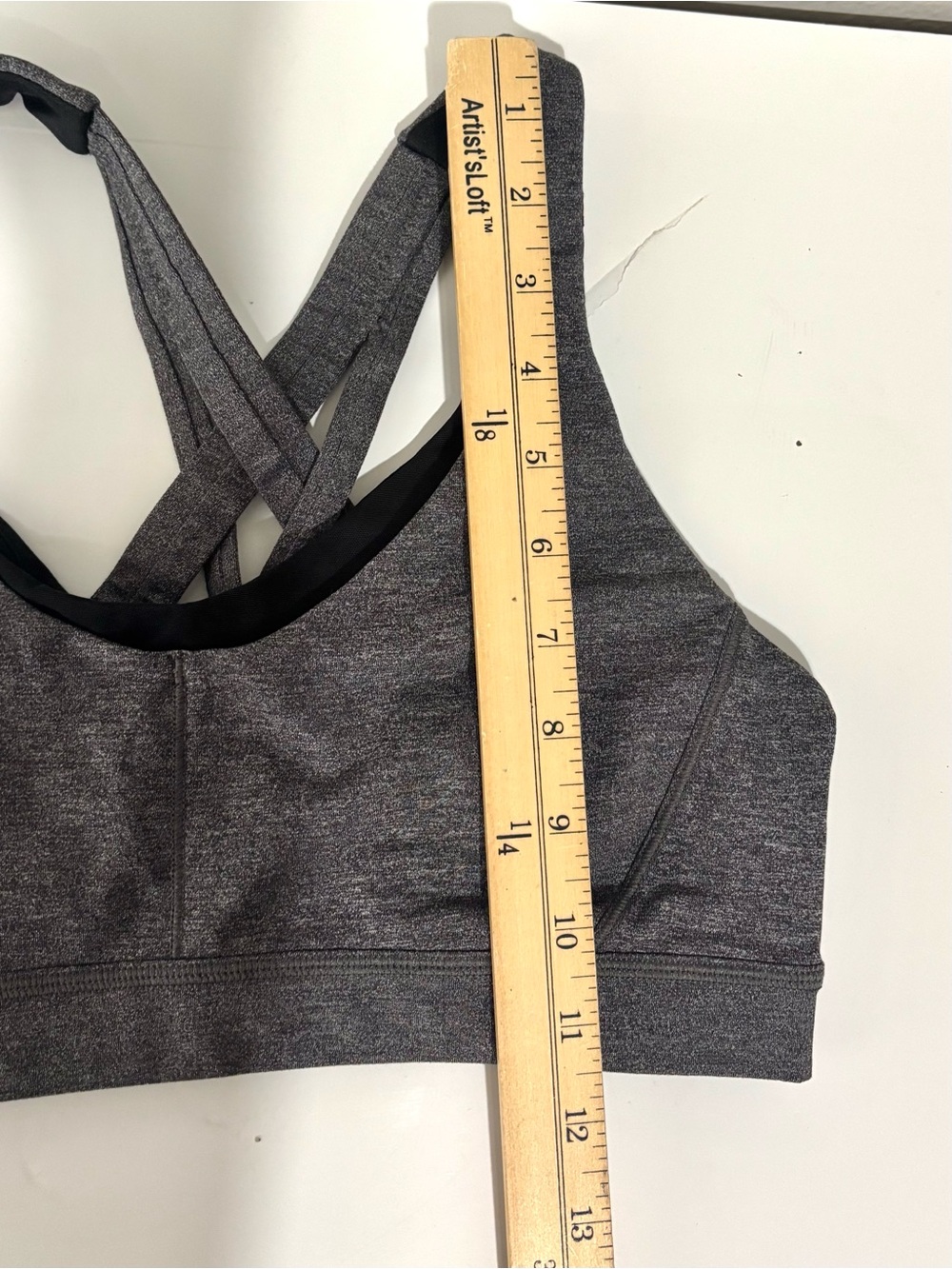 lululemon athletica Heather Gray Crisscross Back Sports Bra - Picture 8 of 8